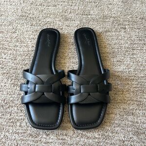 Black Slide Sandals
